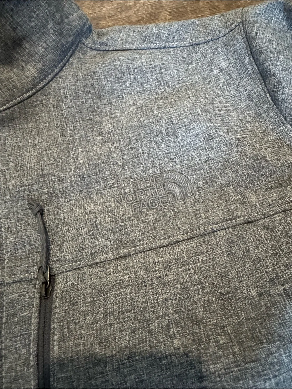 The North Face Men's Heather Gray Zip-Up Shirt Jacket